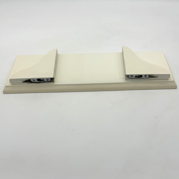 Distressed 16"x5" White Wall Shelf Ledge Painted Wood Composite Shelf Home Decor - Picture 2 of 6